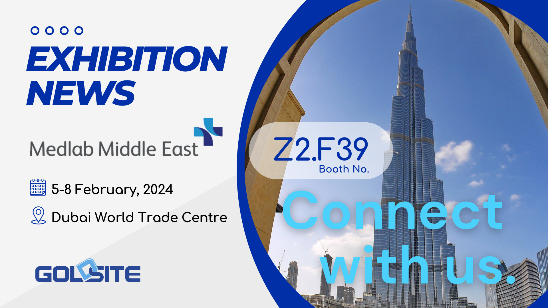 Upcoming Events: Goldsite To Exhibit at MEDLAB MIDDLE EAST 2024