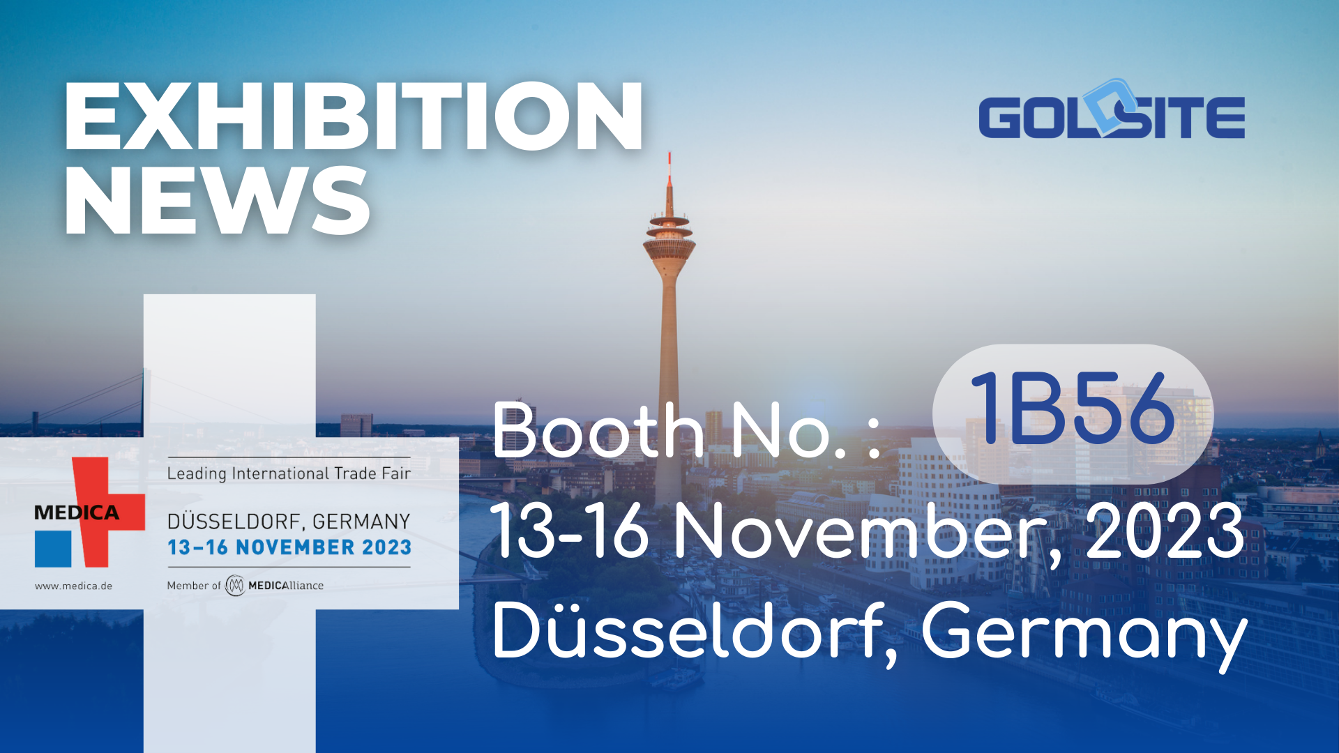 Upcoming Events: Goldsite to exhibit at MEDICA 2023 in Germany