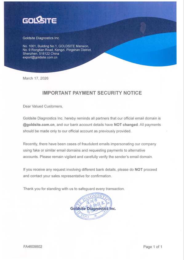 IMPORTANT PAYMENT SECURITY NOTICE