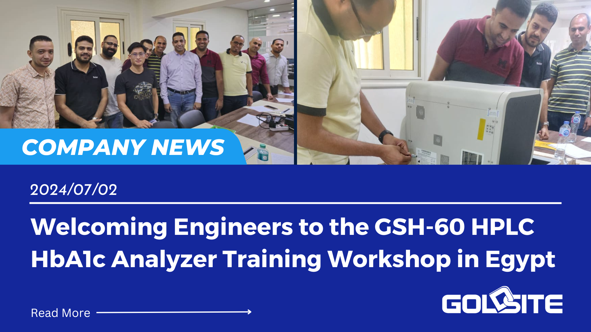 Welcoming Engineers To The GSH-60 HPLC HbA1c Analyzer Training Workshop in Egypt